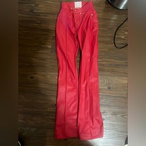 Revive denim red leather pants
